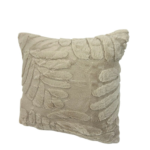 Cojin funda mink hojas grandes srt 45x45 cm ( no incluye relleno )