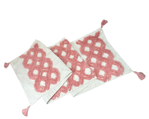 pie de cama multi rombos rosa 2 tamaños