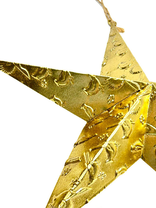 Estrella dorada metalica 3 tamaños