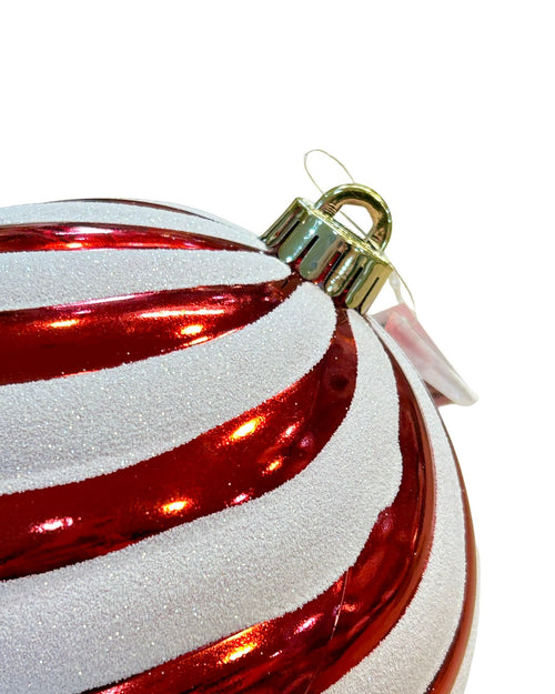 Bola roja con blanco carnival 15cm