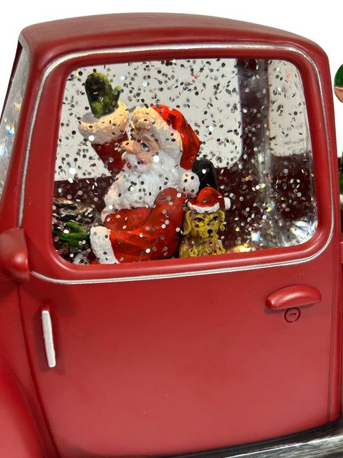 carro santa con perro atras  con pilas musical