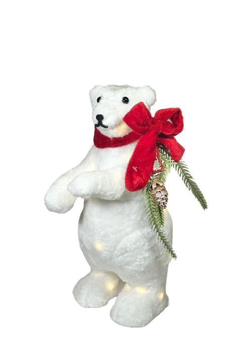 oso blanco polar con luces 2 tamaños