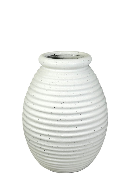 Florero ancho panal white 29x20 cm
