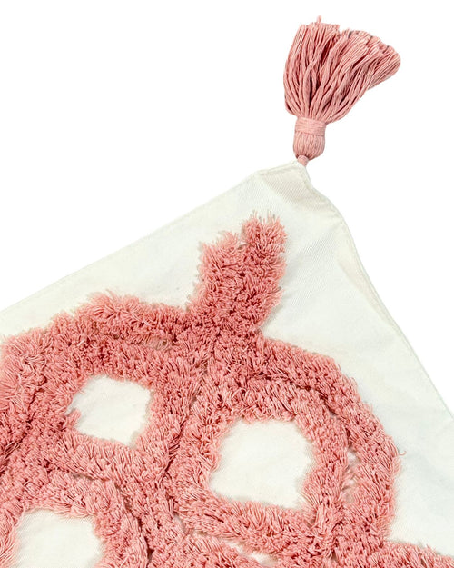 pie de cama multi rombos rosa 2 tamaños