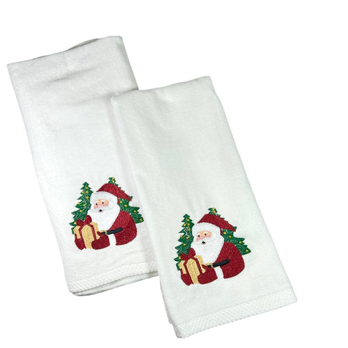toalla navidad blanca santa arbol 2 tamaños