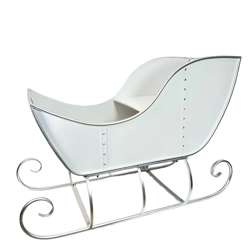 Trineo metal blanco gigante 90 cm x40 cm