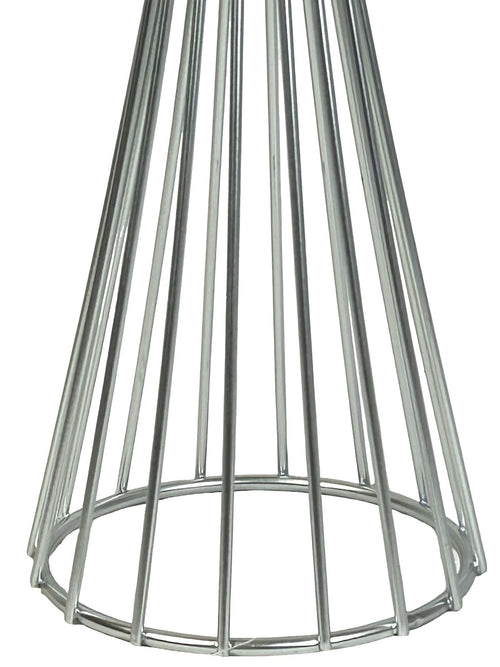 adorno metalico bola cristal lops plata  32x11cm