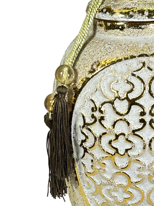 Ánfora grande Gold Turkis 39x17 cm