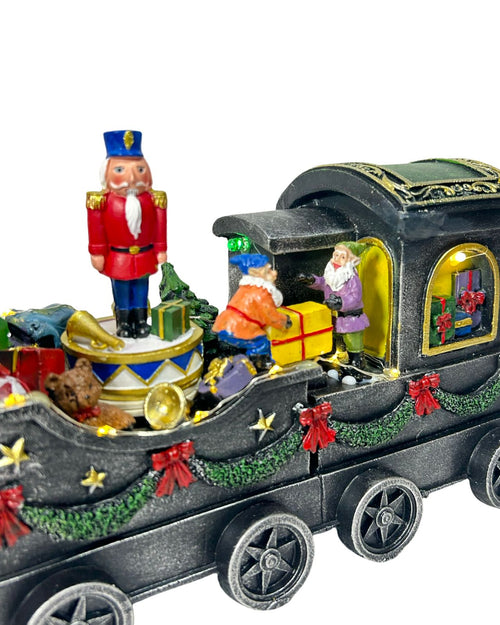 Tren de santa largo en polirecina 40x15cm