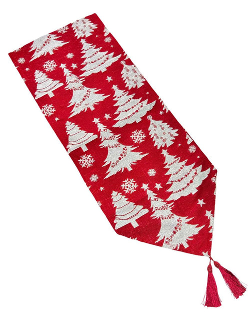 camino navideño jacquard arboles 33x180 cm