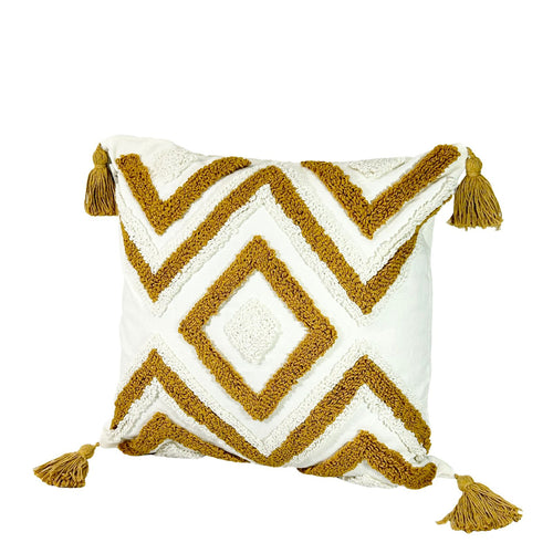 funda cojin cuadrado zigzag camel 45x45 cm   cm (no incluye relleno )