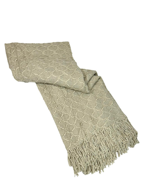 Manta o troup camel rombos art 130 x 1.70cm