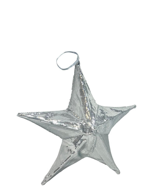 estrella flexi super brillo 3 tamaños plateada