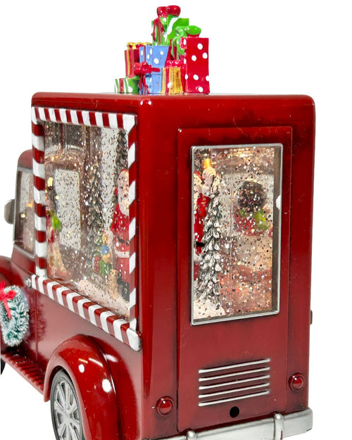 carro santa trineo arbol bubuja 19x23 cm