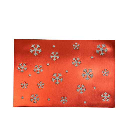 individual navideño copitos de nieve 30x45 cm