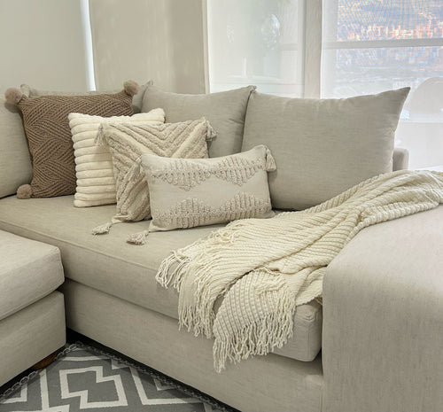 manta throw  beige española 132x175cm