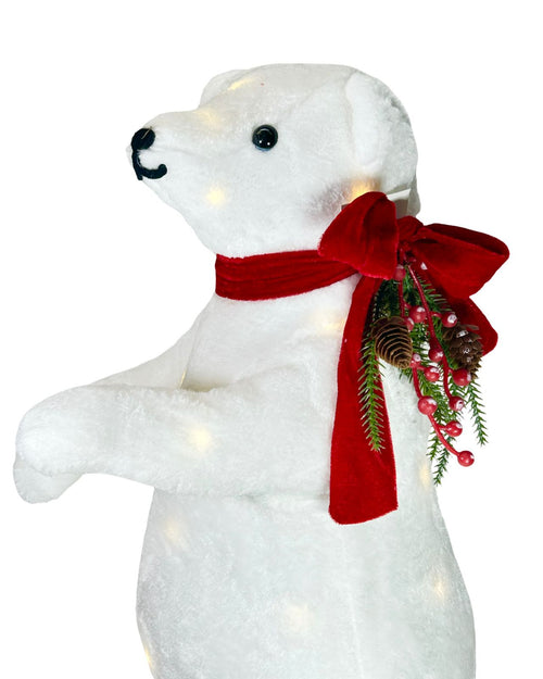 oso blanco polar con luces 2 tamaños