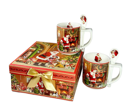 Set Posillos X2 C/Cucharas Santa 10cm