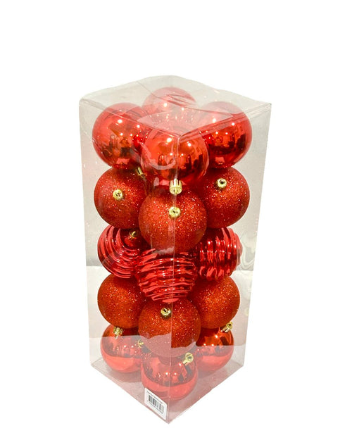 paquete de bolas rojas   x20 unidades de 7 cm