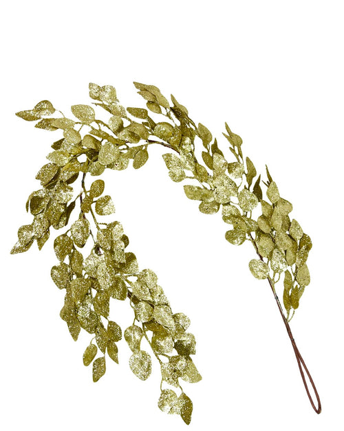 guirnalda hojas laurel dorada 1.20 cm