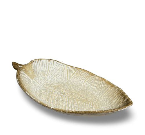 Centro de hoja pequeño en madera 24x14 cm