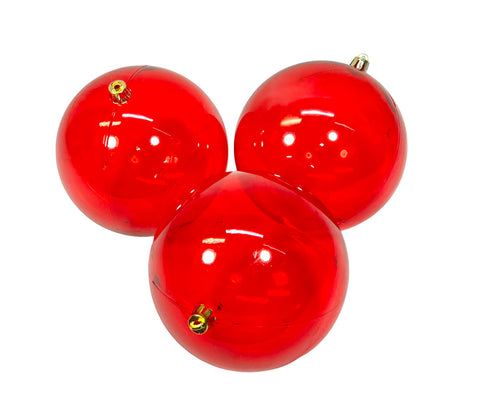 paquete de bola rojo x6 und 12 cm