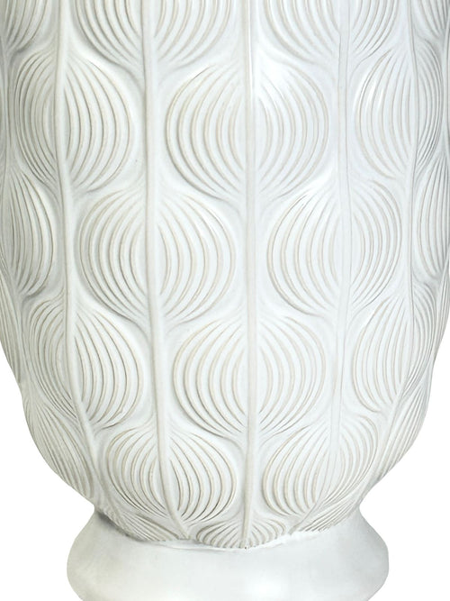 anfora ceramica ondas grande white 40x14 cm
