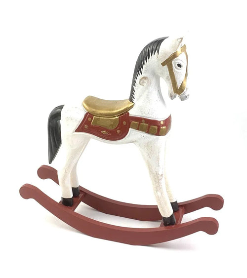 IQG Decoración - caballo tipo indu  en madera grande 32x30