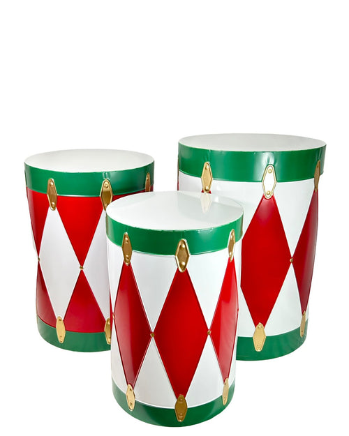 tambor grande x3  blanco rojo verde 53,48,43