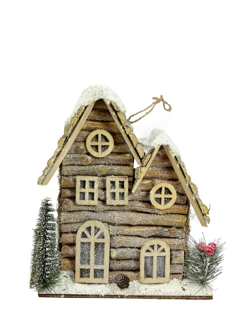 Casita para el arbol en madera 24 cm de alto x 23 cm de ancho