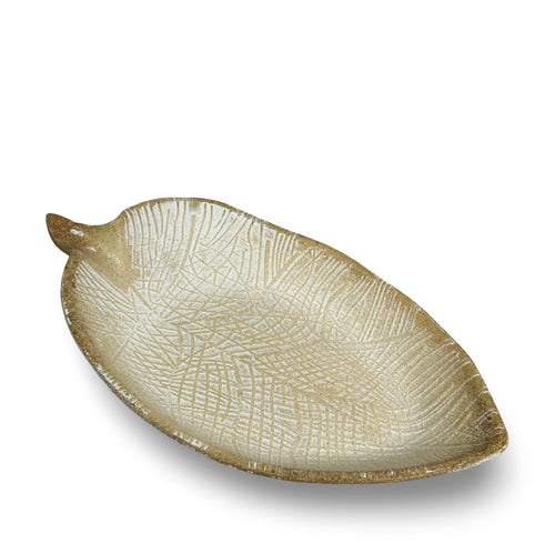 Centro de hoja pequeño en madera 24x14 cm