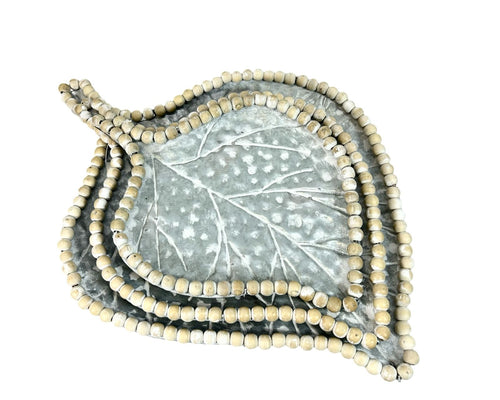 Set x 3 centro de mesa en hojas 50,42,34 cm