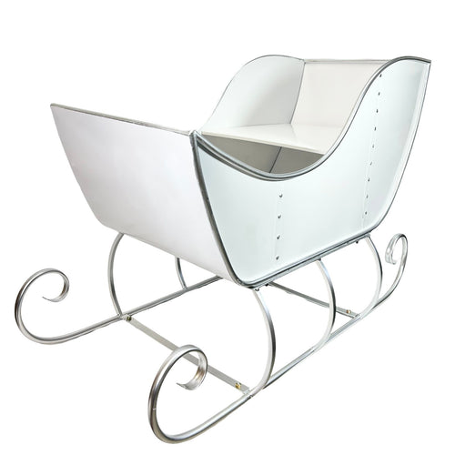 Trineo metal blanco gigante 90 cm x40 cm