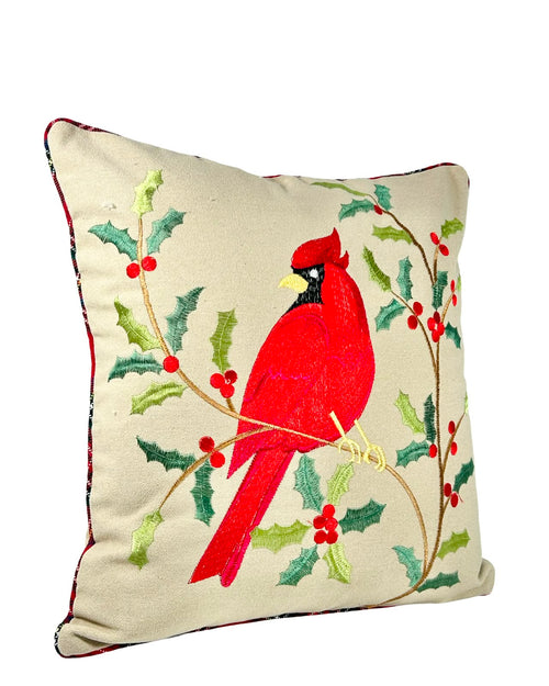 cojin funda cardina 45x45cm (no incluye el relleno )