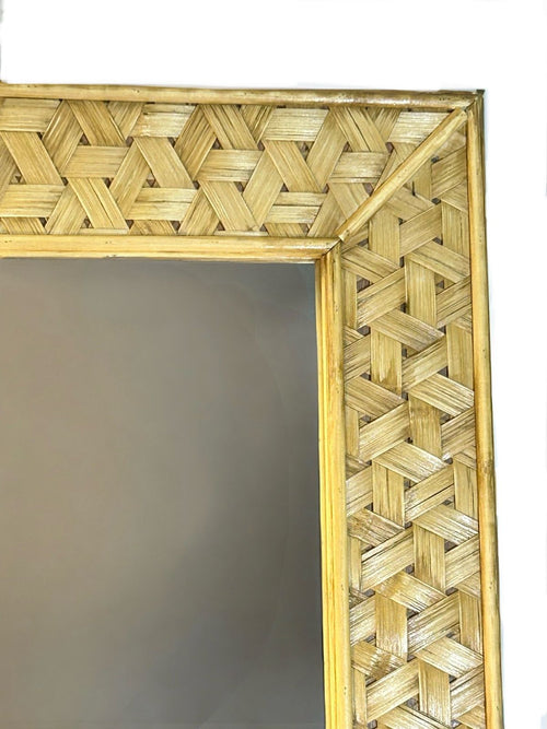 espejo grande vertical boho madera 1.80x60 cm