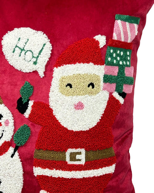 funda cojin santa hombre nieve y reno 45x45 cm (no incluye relleno )