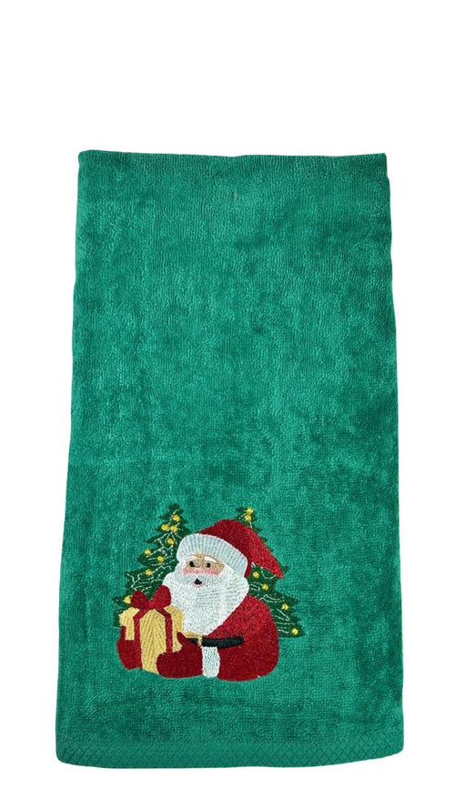 toalla navidad verde santa arbol 2 tamaños