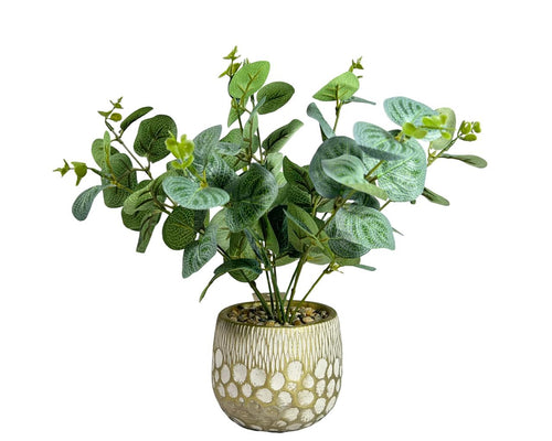 Planta mediana de eucalipto moderno 35x12cm