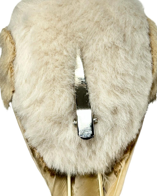 Pajaro beige felpa premium  15x7 cm