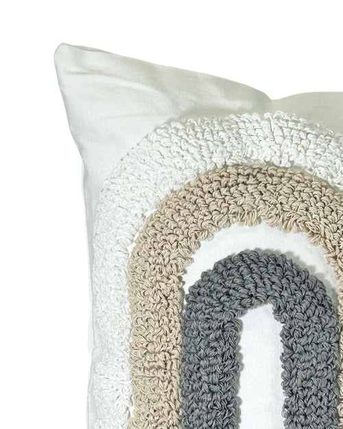 cojin funda arcos beige y camel 45x45 cm ( no incluye relleno )