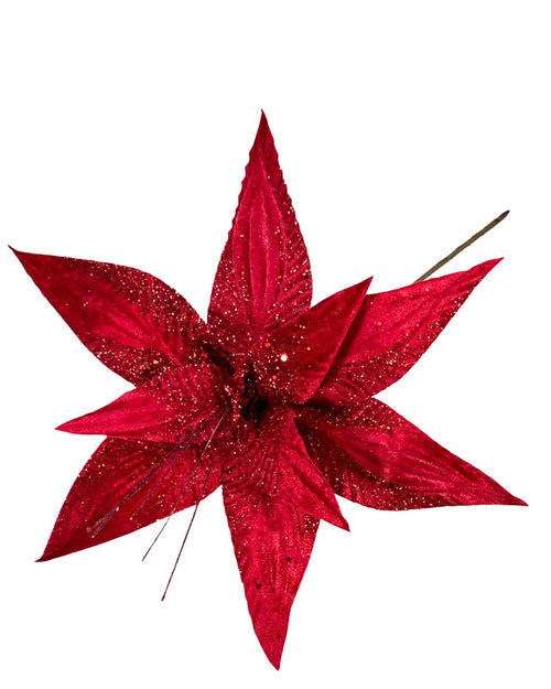 pinsetia roja  real brillos 33 cm