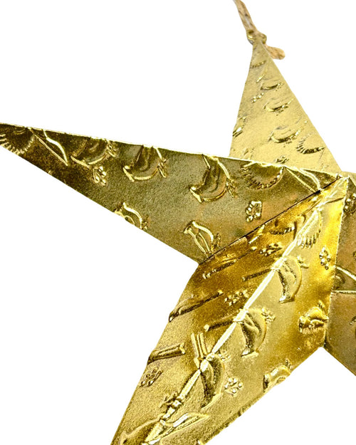 Estrella dorada metalica 3 tamaños