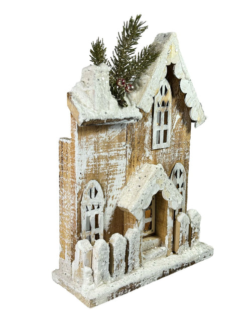 casa madera nevada 28x28 cm