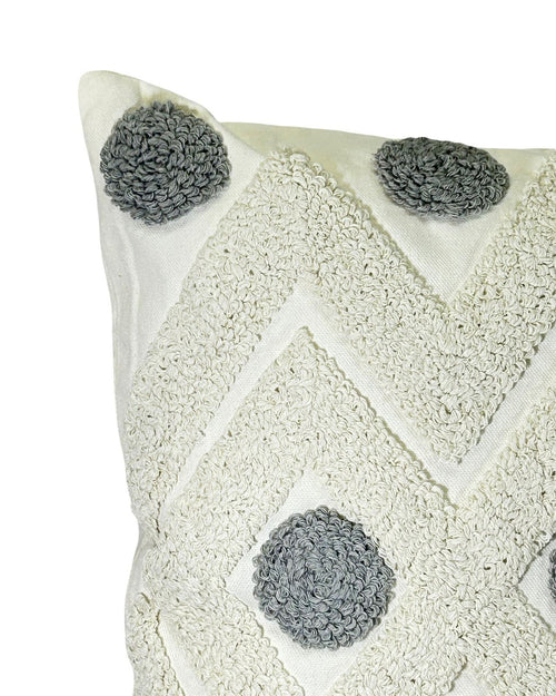 funda de cojin rombos beige y gris 45x45 cm (no incluye relleno )