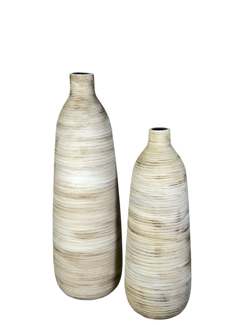 jarron ceramica boho terra grande  36x14 cm