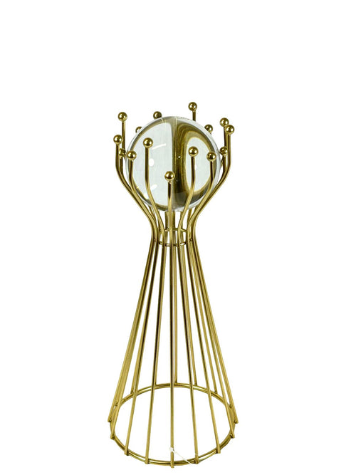 Adorno dorado mediano cristal