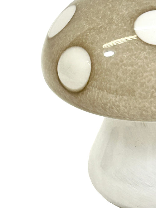 hongo en cristal pqño beige 10x12 cm