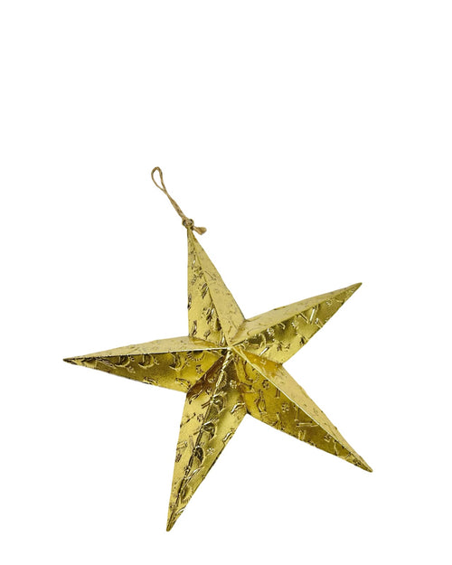 Estrella dorada metalica 3 tamaños