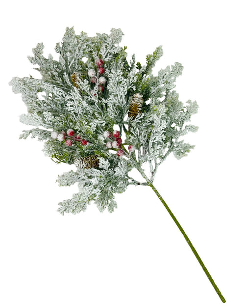 ramo pino ancho snow nevado berry 30x60 cm