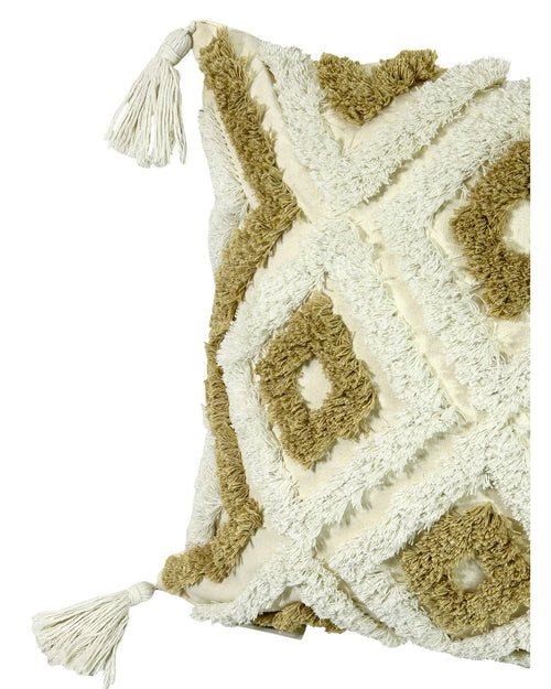 Funda cojin cuadrado rombos beige 45x45 cm (no incluye relleno)